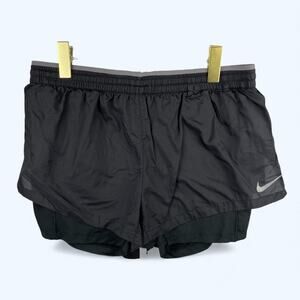 Nike Dri-Fit 2-in- 3 inch Running Shorts Women's Large Black